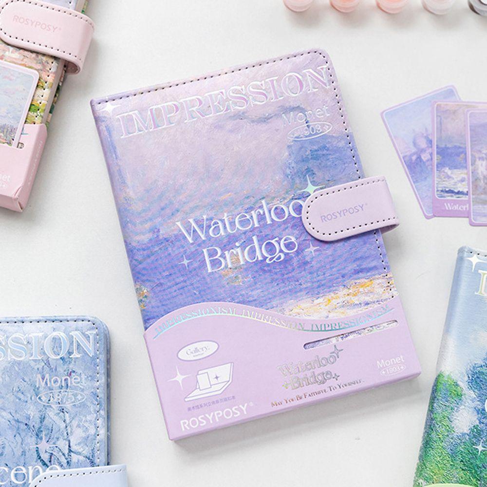 Stationery Landscape Magnetic Buckle Oil Painting DIY Scrapbook Scenery Notebook Handbook Notepad