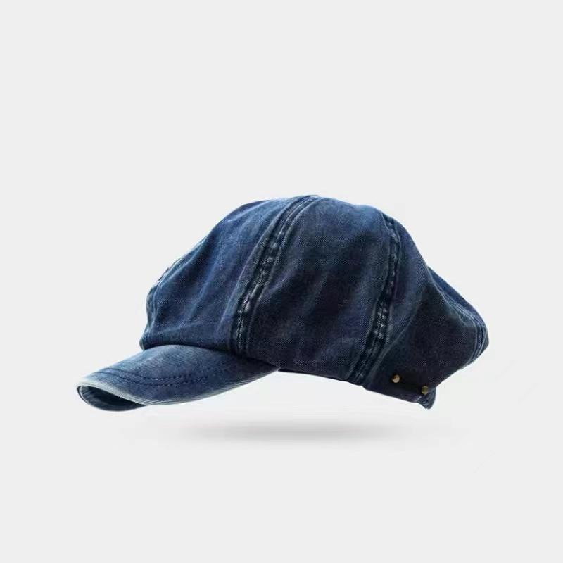 

Винтажный женский джинсовый берет, восьмиугольные шапки, классические хлопковые кепки газетчика, берет, шляпа с плоскими полями, женские весенние береты для художника, кепка 56-58cm