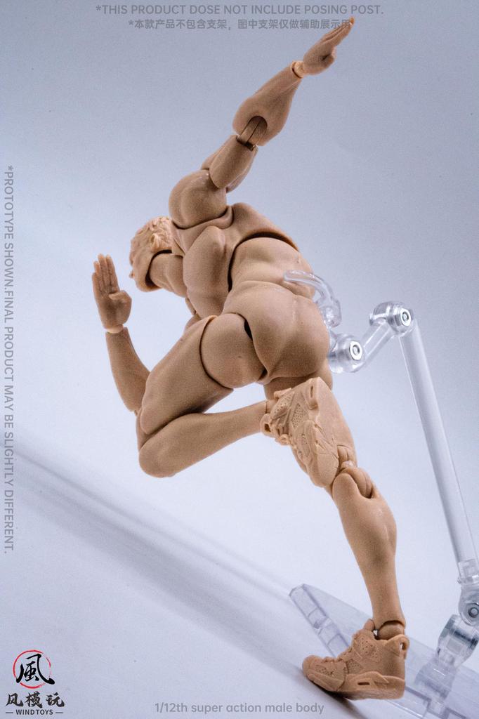 WIND TOYS 1/12 Scale PVC & POM Super Articulated Figure, Male Body, Normal