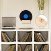 AHANDMAKER Now Playing Vinyl Record Stand - Wooden Album Display Holder Record Display Stands - Vinyl Now Playing Sign To Hold Your Albums - Now