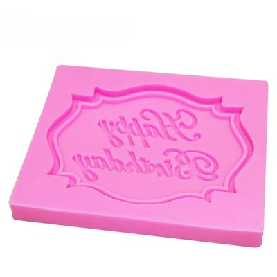 M0070 Happy Birthday Letter Form Silicone Mold Chocolate Fondant Cake Decoration Tools Cupcake Mould