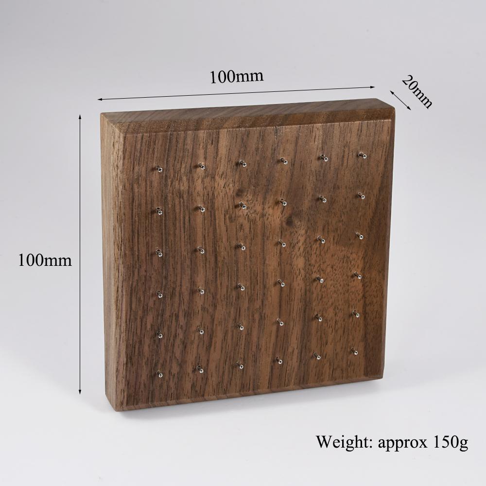 Solid Wood Stand Labret Dermal Anchor Body Piercing Jewelry Top Display Seller Cases Display Tool with Screw Thread