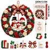 1 Set No Sewing Punch Needle Wreath DIY Kit Pre Cut Shape Holiday Wreath Decoration Kit  Home