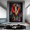 Abstract Graffiti Art Lion Tiger Giraffe Canvas Art Animals Posters and Prints Wall Art Decor Pictures For Living Room Cuadro