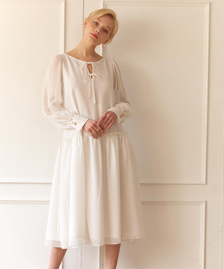 Dear Ryu Gold Glitter Dress #White