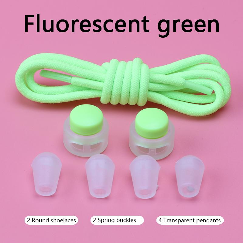 Spring Lock Shoelaces No Tie Shoe Laces Sneakers Round Elastic Shoe Lace Kid Adult Quick Without Ties Shoestrings Rubber Bands