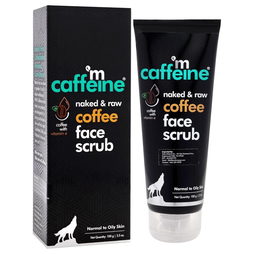 mCaffeine Coffee Tan Removal Face Scrub 100gm Pack of 1 | Exfoliate, Blackhead & Dead Skin Remover