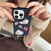 iPhone 17 Pro Max Graffiti Denim Case with Black Frame for Apple 16, 15, 14 Models