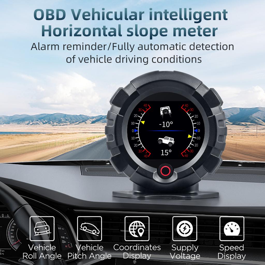 GPS / OBD Multi-function Instrument Head Up Display Speedometer Vehicular Intelligent Horizontal Slope Meter X95 Digital Gauges