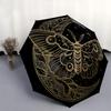 1pc Moth & Moon Pattern Automatic Umbrella is Fashionable and Good-Looking, Suitable for Travel and Daily Use.A059