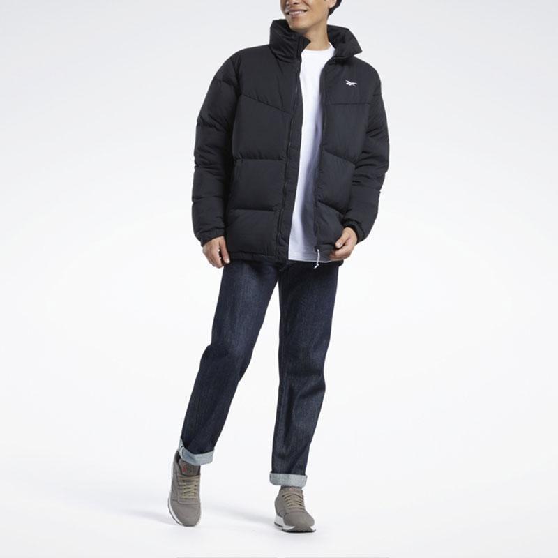 Reebok Unisex Classic Stand Collar Down Jacket Black HS3887