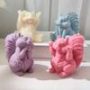 Niedliches Eichhörnchen Silikon Aromatherapie Kerzenform Cartoon Großer Schwanz Tier Duftkerze Ornament Desktop Heimdekorationen