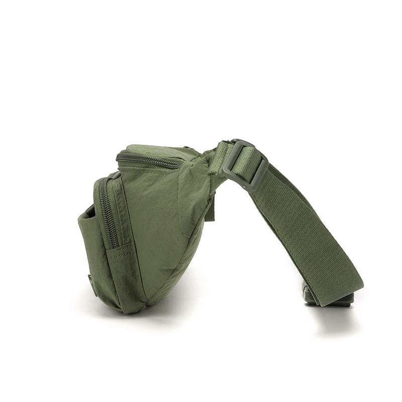 Sac banane homme multi-compartiments Sac de poitrine léger Sac bandoulière couleur unie