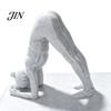 Compact Office Desk Accessory Yoga Shape Phone Stand, Creative Desktop Sculpture, Imitation Stone Decorative Effect Figure Texture Ornament,