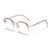 Glasses Metal Ring Literary Retro Flat Glasses Women'S Face Covering Plain Glasses Square Glasses Men