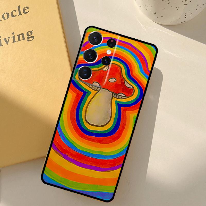 Trippy Psychedelic Mushrooms Phone Case For Samsung Galaxy S25 S20 S21 S22 S23 S24 Ultra S9 S10 Plus S24 FE Cover Shell