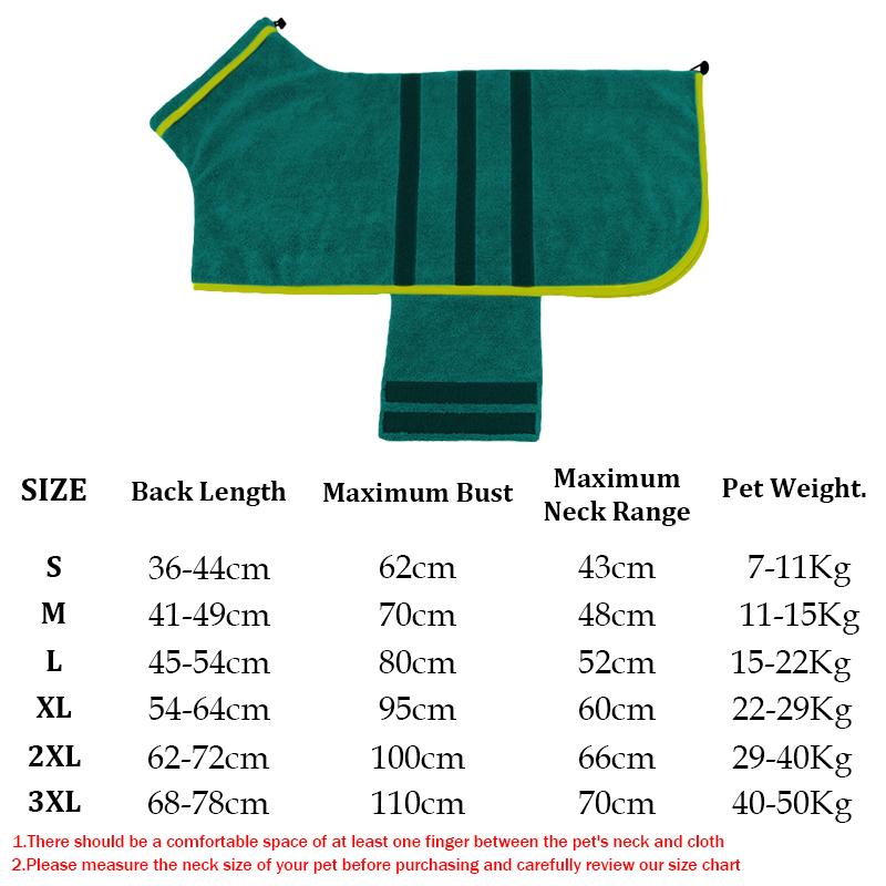 Dog Quick Drying Pet Absorbent Bathrobe Towel Ultra-fine Fiber Absorbent Clothes Dog Bath Towel Large Dogs Clean Pet Supplies