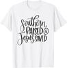 Cute Southern Raised Jesus Saved Texas God Ladies Christian T-Shirt