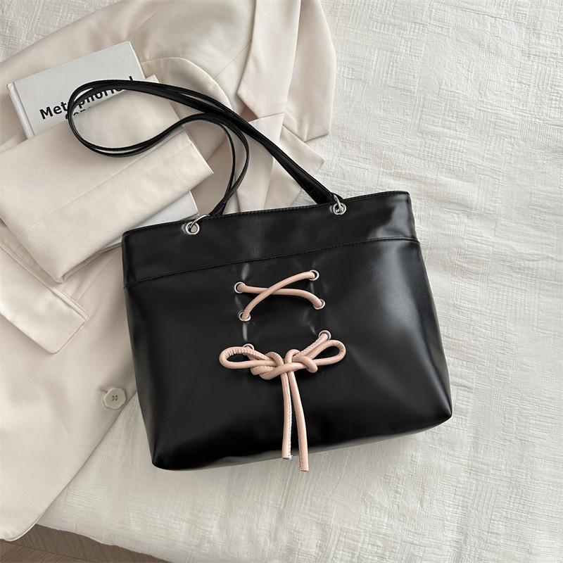 Trendy Pu Leather Shoulder Tote Bag For Women Daily Commuting Street Style