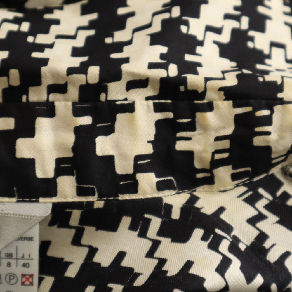 Max Mara Made In Italy Geometric Pattern Long Sleeve Shirt Special Wing Women Used