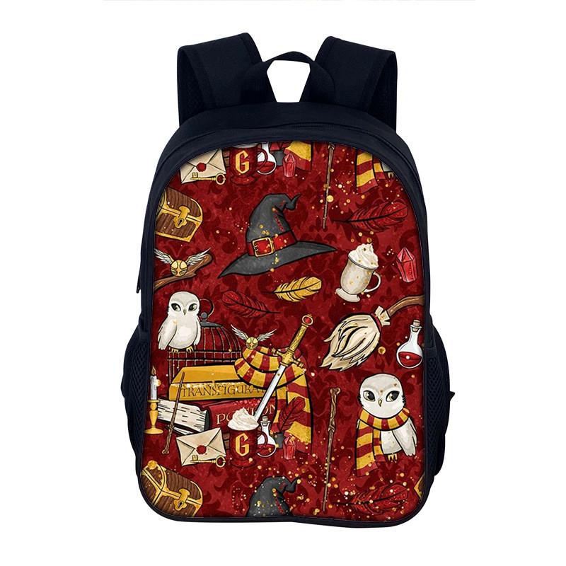 Harry Potter Student Backpack Nylon School Bag With Padded Laptop Compartment For Boys And Girls