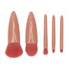 5pcs Makeup Brush Set Eyeshadow Loose Setting Powder Portable Complete Mirror Cosmetic Brushes Kit