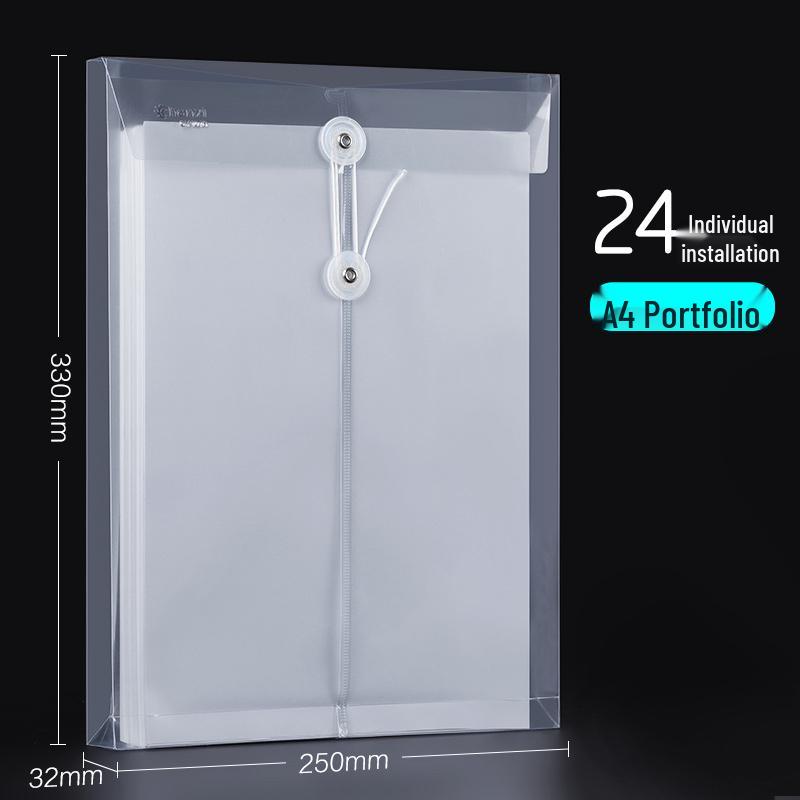 50 Kraft Paper Transparent A4 File Folders - Thickened Quality Office Personnel Bags
