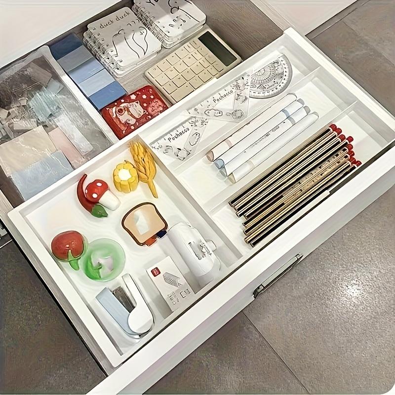 1pc Adjustable Drawer Organizer for Kitchen,Bathroom & Bedroom - Storage Box with Drawers, Ideal for Cosmetics & Household Items