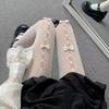 Japanese Sweet Lolita Tights Women Kawaii White Bow Panty Socks Female JK Style Black Sexy Fishnets Stockings Thigh High Socks