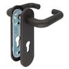 AMIG | Cylinder Escutcheon Door Handles 3PB72 | 172 X 46 Mm | Steel + Polypropylene | Black