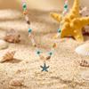Mulitlayer Imitation Pearl Shell Starfish Pendant Necklace For Women Bohemian Ocean Elements Charm Choker Necklace Jewelry