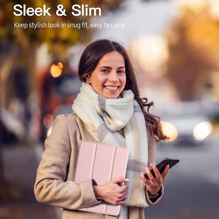 Coque + Verre Trempé - pour iPad Air 4/5 - Protection Antichoc - Rose - Emplacement Stylet - Silicone