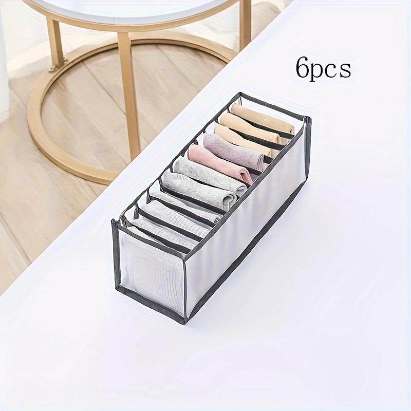 1/3/6pcs-Underwear Drawer Organizer Storage Box Foldable Closet Organizers Drawer Divider Storage Boxes For Underpants Socks Bra