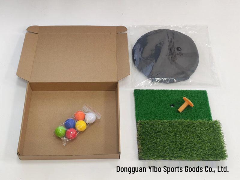 Three-Layer Golf Swing Training Net with Practice Target and Compact Hitting Mat