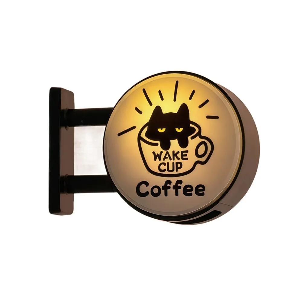 

Creative Atmosphere Coffee Corner Light Sign Retro Style Soft Light Glowing Fridge Magnet Decoration Magnetic