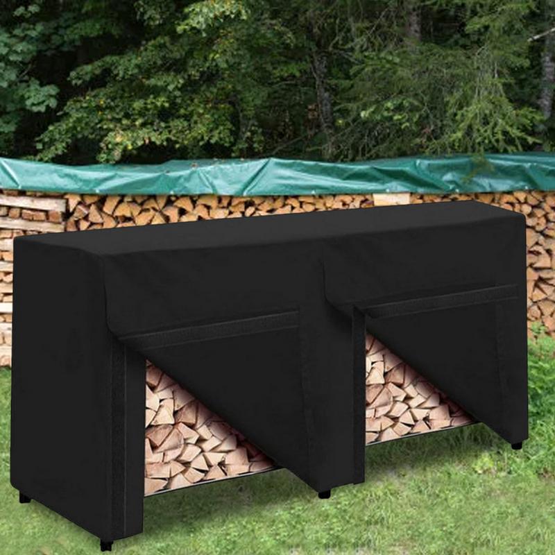 Firewood Storage Cover Oxford Fabric Waterproof Firewood Rack Cover Adjustable Outdoor Supplies Weather Resistant Protection