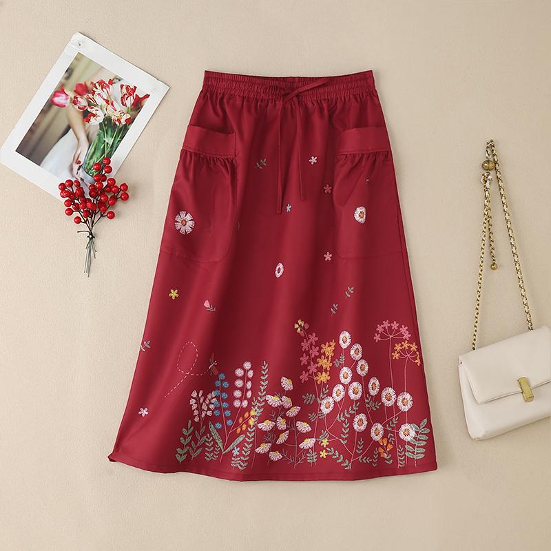 ZANZEA Women Summer Elastic Waist Loose Casual Floral Print Skirts