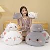 40/ 50CM Peach Cat Plush Toys White Grey Stuffed Peach Cat Children's Gift Animal Doll