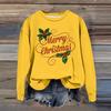 Women's Fashion Casual Long Sleeve Loose Christmas Printed Sweatshirt