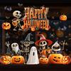 Halloween, Cartoon, Terrifying Skull Pumpkin, Festival Elements, Glass Stickers, Shopping Mall Decoration, Static Stickers, Party Decoration Stickers
