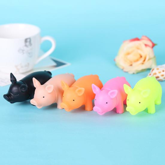 Funny Pig Squeeze Squeaky Sound Squeaker Adult Kids Vent Decompression Toy