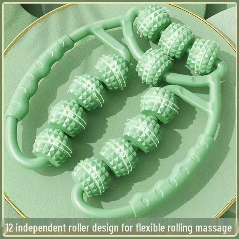 Twelve-Wheel Circular Massager: Clears Meridians, Relaxes Leg Muscles, Enhances Leg Beauty with Roller Massage