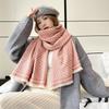 Winter new back-shaped core-spun yarn scarf women's versatile imitation cashmere shawl thickened warm scarf dual-purpose