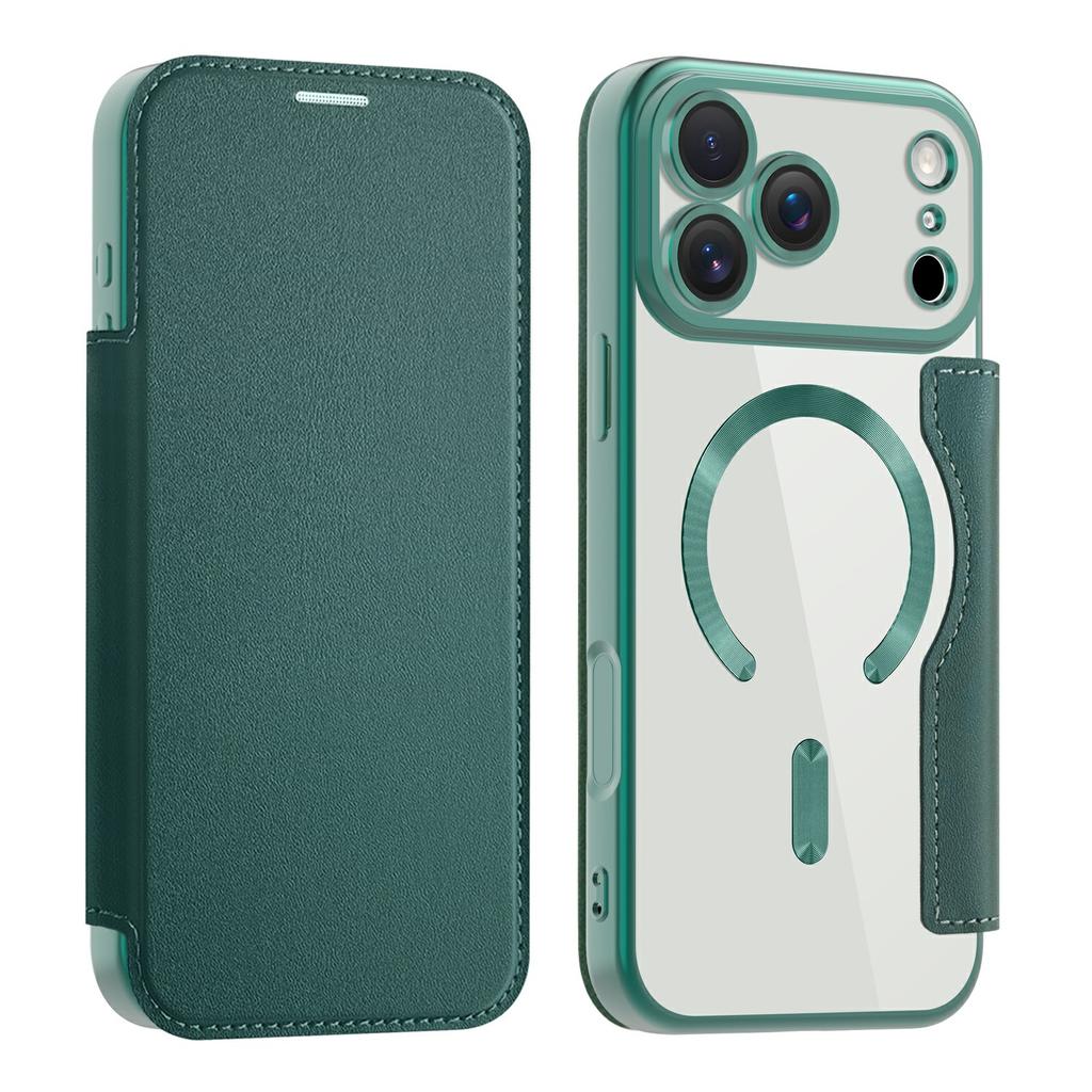 For iPhone 17 Pro Max Case Compatible with MagSafe RFID Blocking Leather Phone Cover