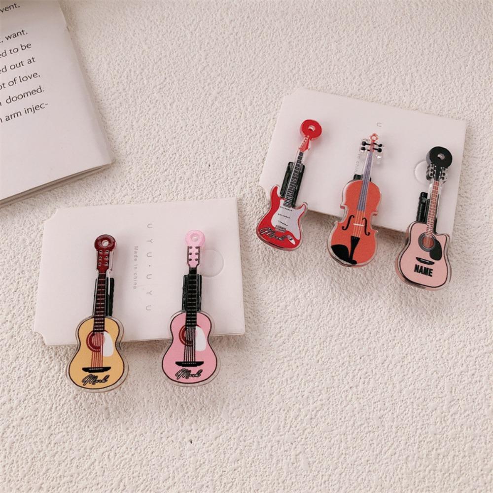 Sweet Guitar Hair Clip Korean Style Musical Instrument Hair Clip Mini Violin Hairclip Daily