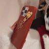 Temperament Bow Pendant Iphone16 Apple 13 Mobile Phone Case 15promax Suitable for 11 New Year Red 12 Silicone