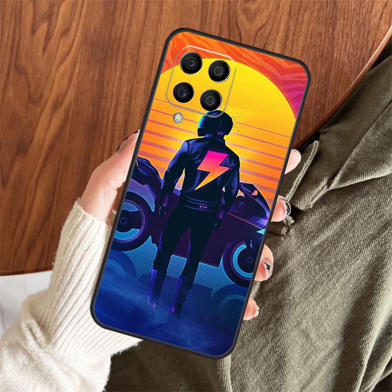 Neon Motorcycle Art Case For Samsung Galaxy M11 M21 M31 M35 M12 M13 M14 M15 M16 M36 M56 M53 M32 M52 M55 M34 M54