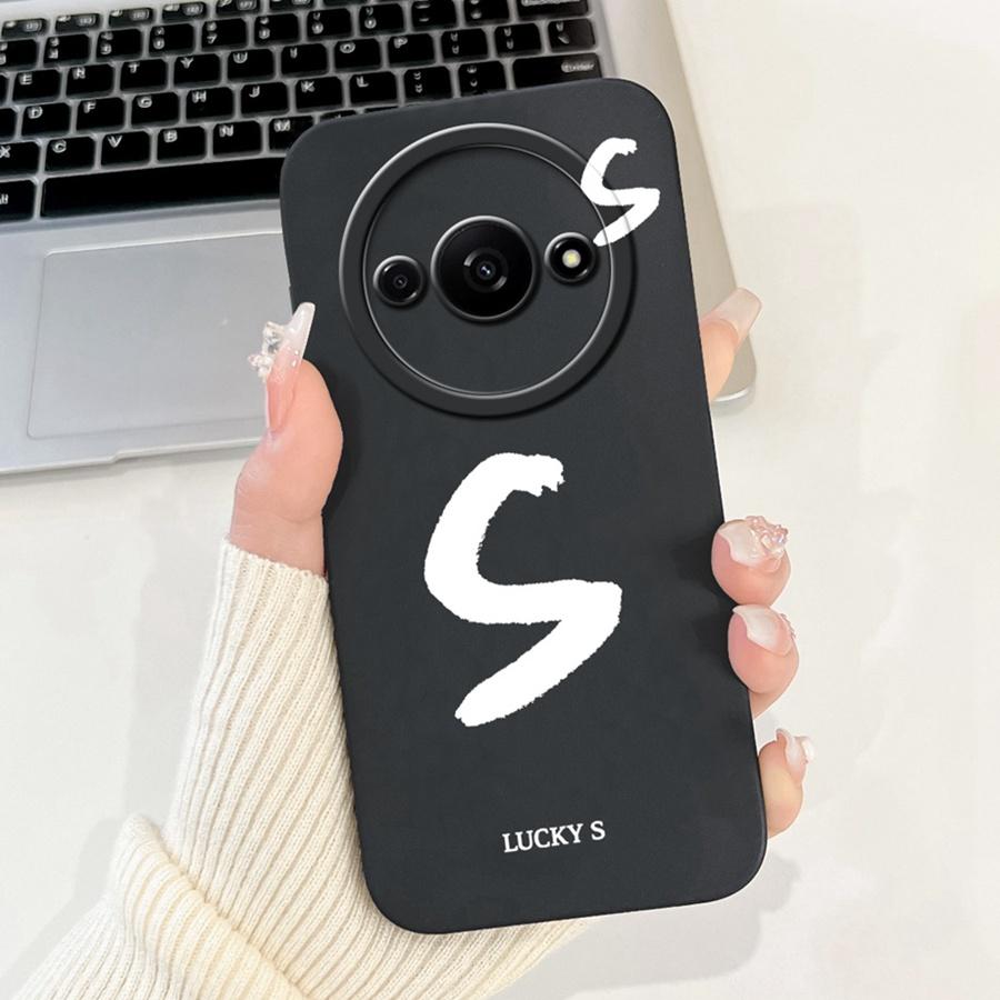 For Xiaomi Redmi A3 Back Cover Popular Letter Protector Soft Silicone Phone Cases For RedmiA3 A 3 4G Xiaomi Poco C61 Funda