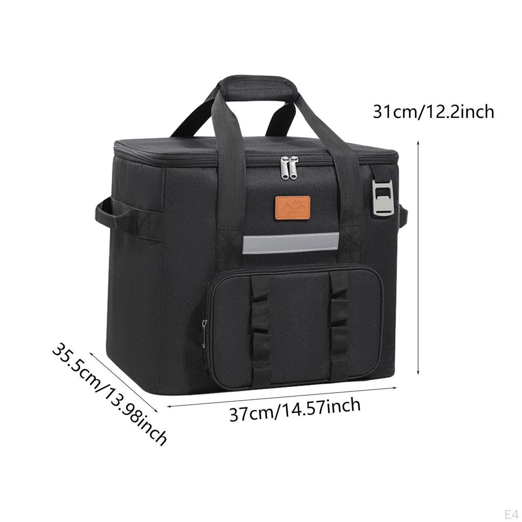 Cooler Bag Lunch Box Zipper Men Women with Bottle Opener Insulated Thermal Tote for