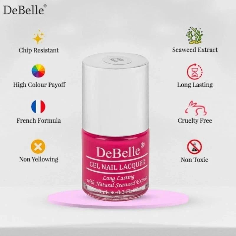 Debelle Gel Nail Polish Tulip Sheen (Dark Pink Nail Paint) - 8Ml